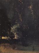 James Abbott McNeil Whistler Nocturne in Black and Gold:The Falling Rocket oil on canvas